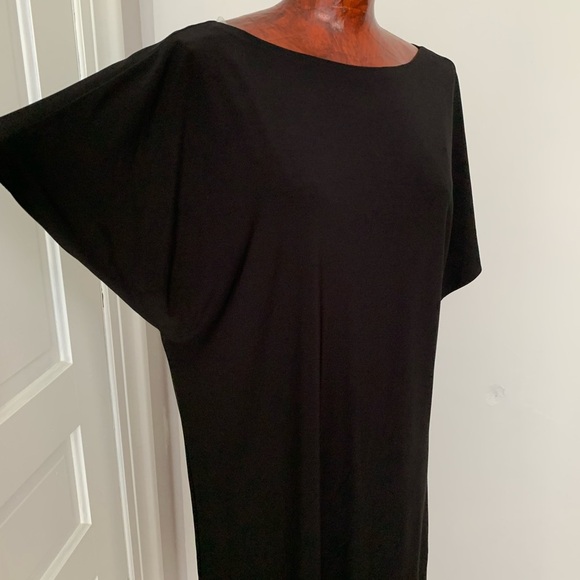Y2K Mariana Deep Black Draped Cocktail Dress - Picture 5 of 7